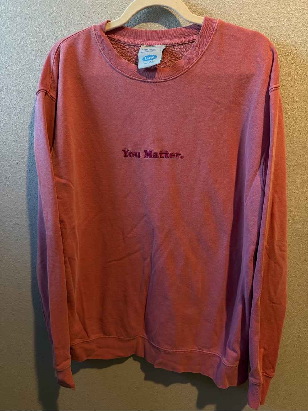 Pink “You Matter.” Embroidered Crewneck Sweatshirt 💕
